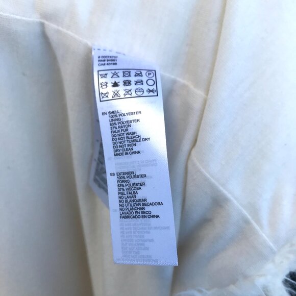 Forever 21 Vintage Faux Fur Jacket Size Small Ivory White Sweater Cardigan Y2k S - Picture 9 of 9